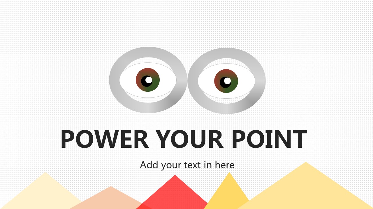 创意卡通大眼睛工作总结PPT模板