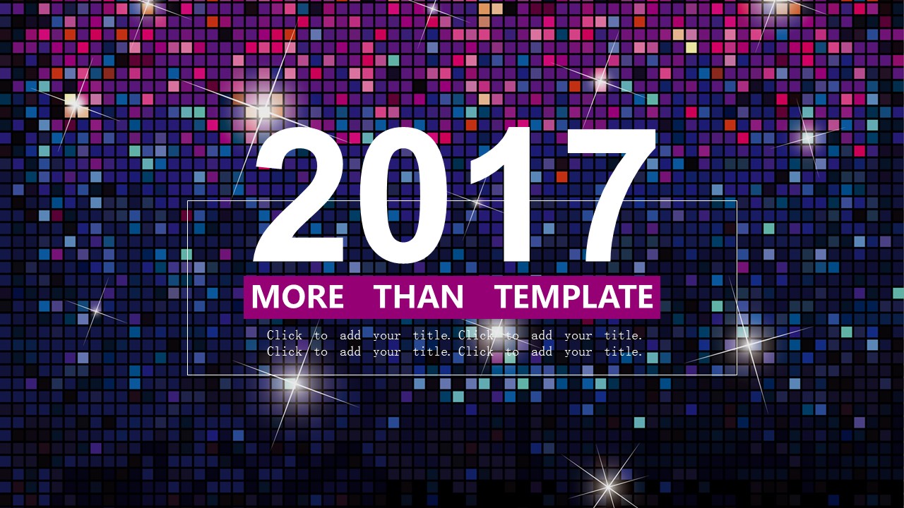 璀璨灯光创意绚丽PPT模板