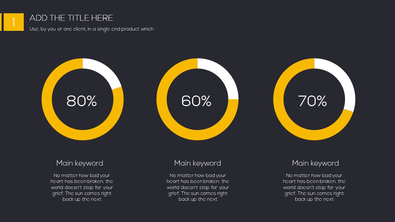 黑色黄色拼接稳重简约企业PPT模板