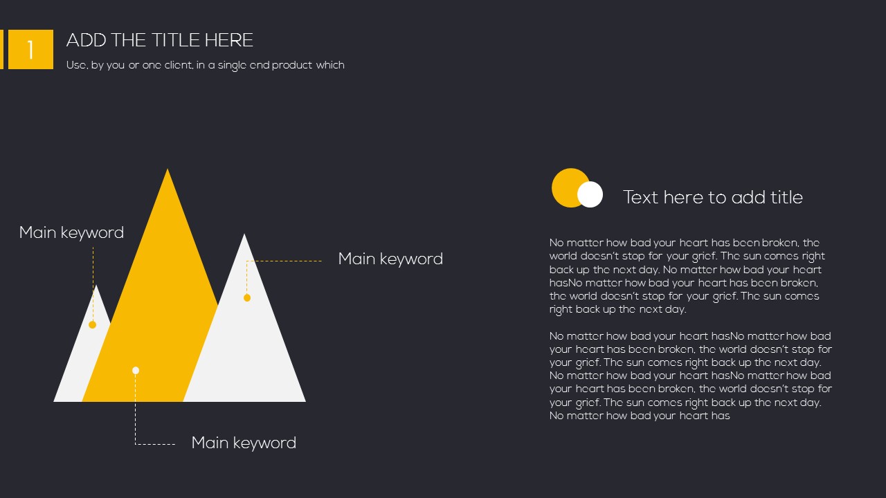 黑色黄色拼接稳重简约企业PPT模板
