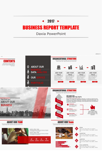 简洁干净排版商务PPT模板