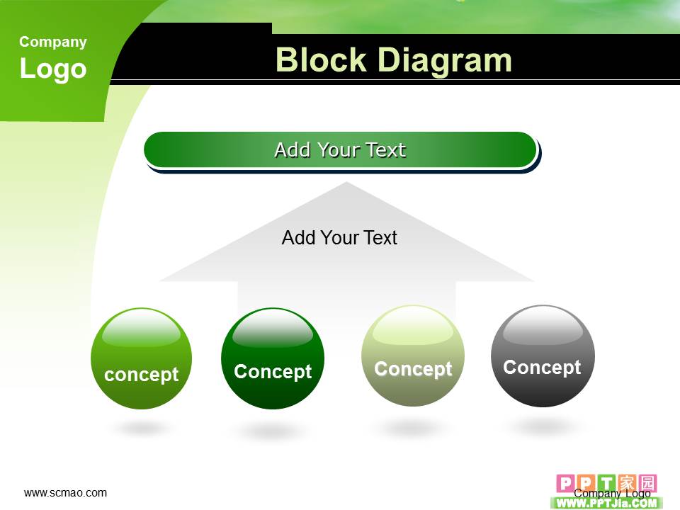 绿色自然风景PPT模板下载