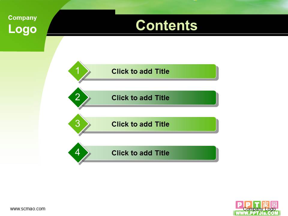 绿色自然风景PPT模板下载