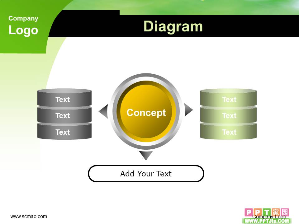 绿色自然风景PPT模板下载