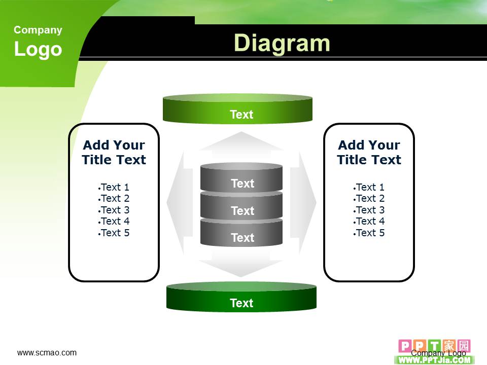 绿色自然风景PPT模板下载