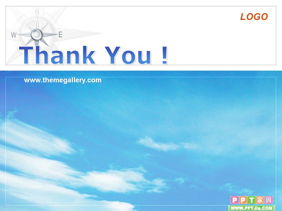 大自然主题PPT模板（蓝色天空）