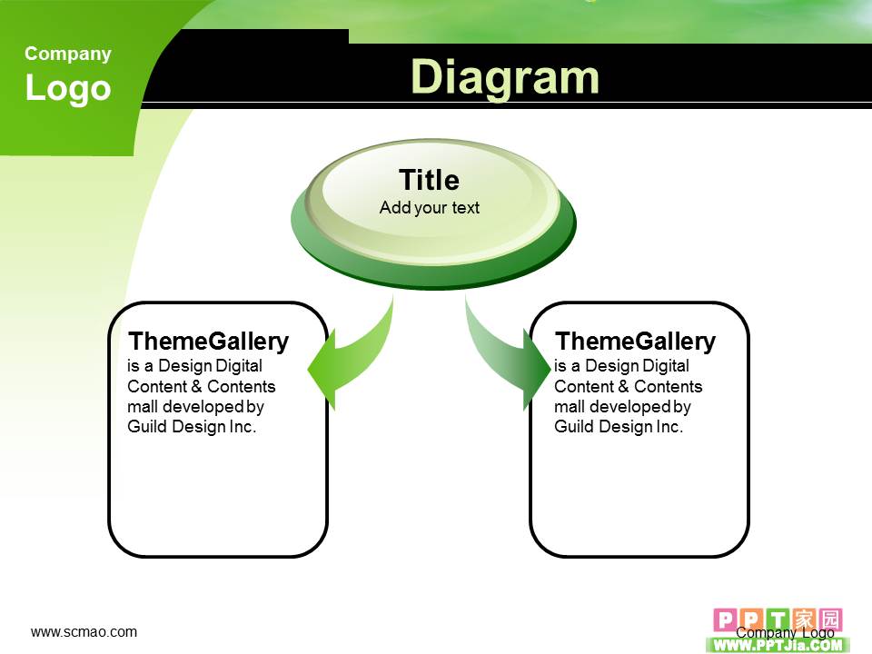 绿色自然风景PPT模板下载