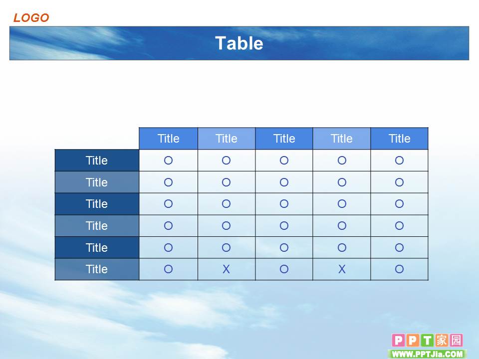 大自然主题PPT模板（蓝色天空）