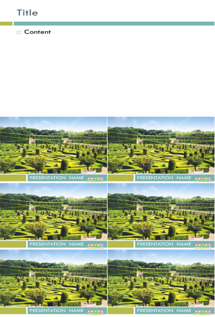 自然风景PPT模板：绿色的艺术