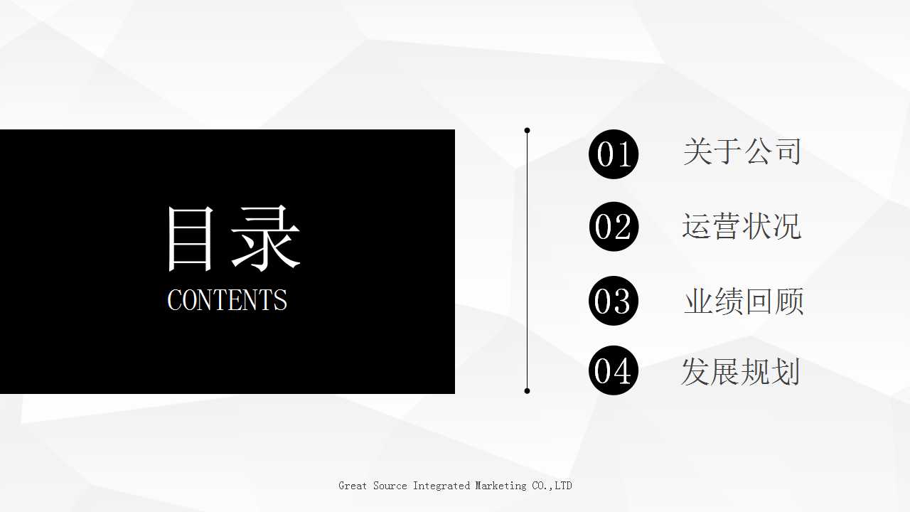 经典黑白简约通用PPT模板