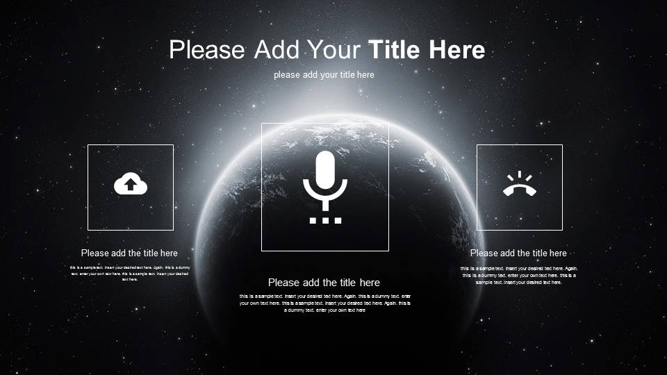宇宙太空背景商务报告工作PPT模板