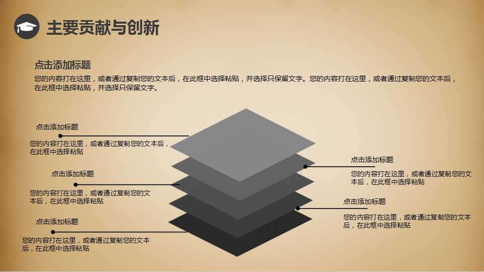 稳重复古论文答辩PPT模板