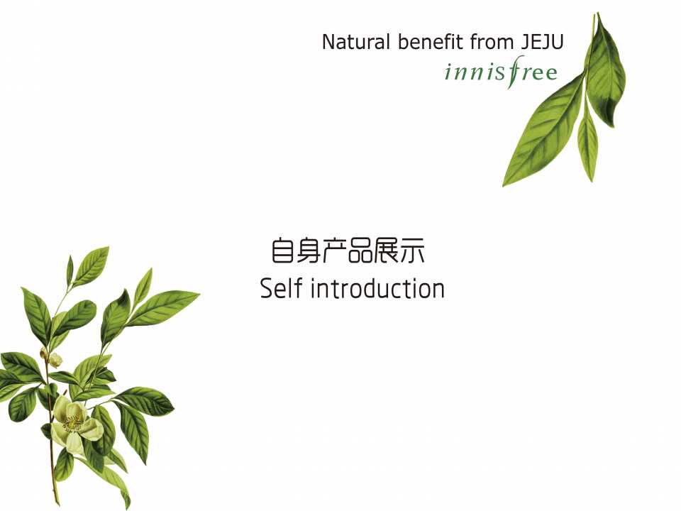 悦诗风吟韩国化妆品美容PPT模板