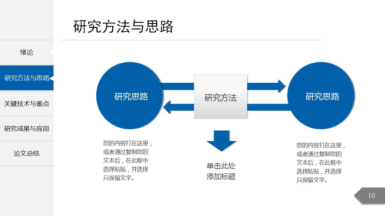 简约精致毕业论文答辩PPT模板