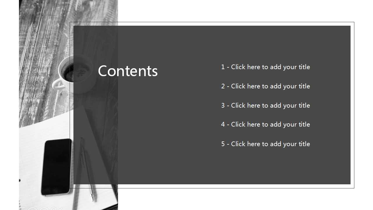 黑白文艺素雅创意设计PPT模板
