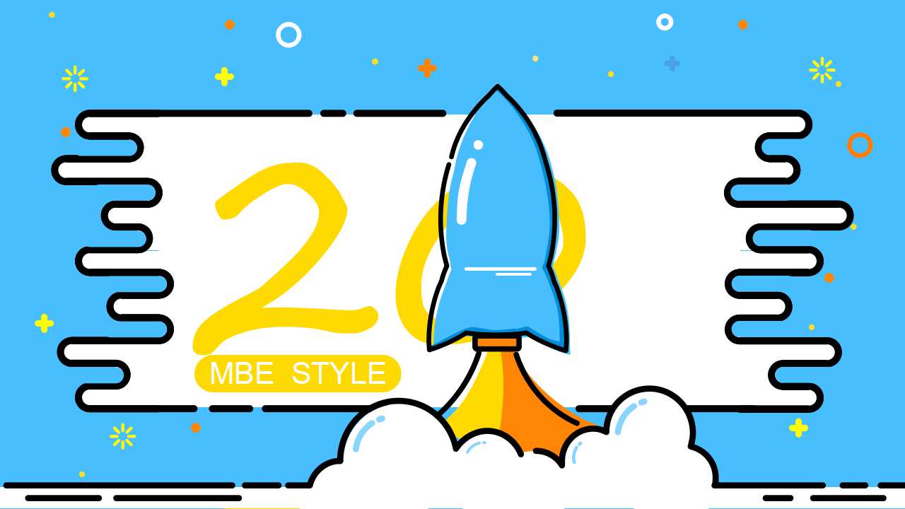 MBE风格卡通创意PPT模板