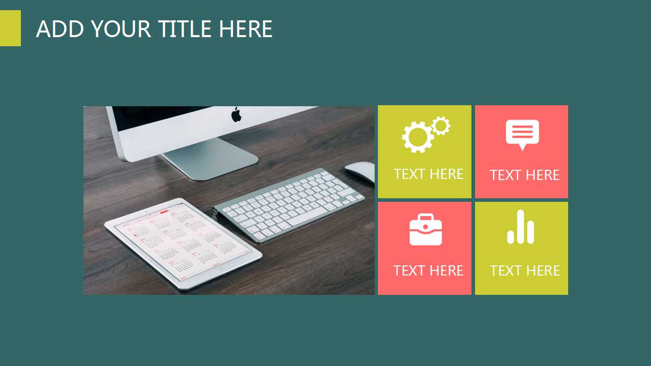 简洁线条扁平化商务通用PPT模板