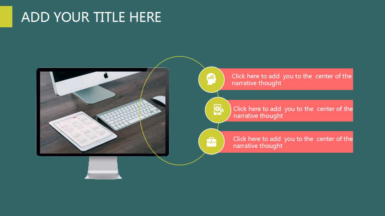简洁线条扁平化商务通用PPT模板