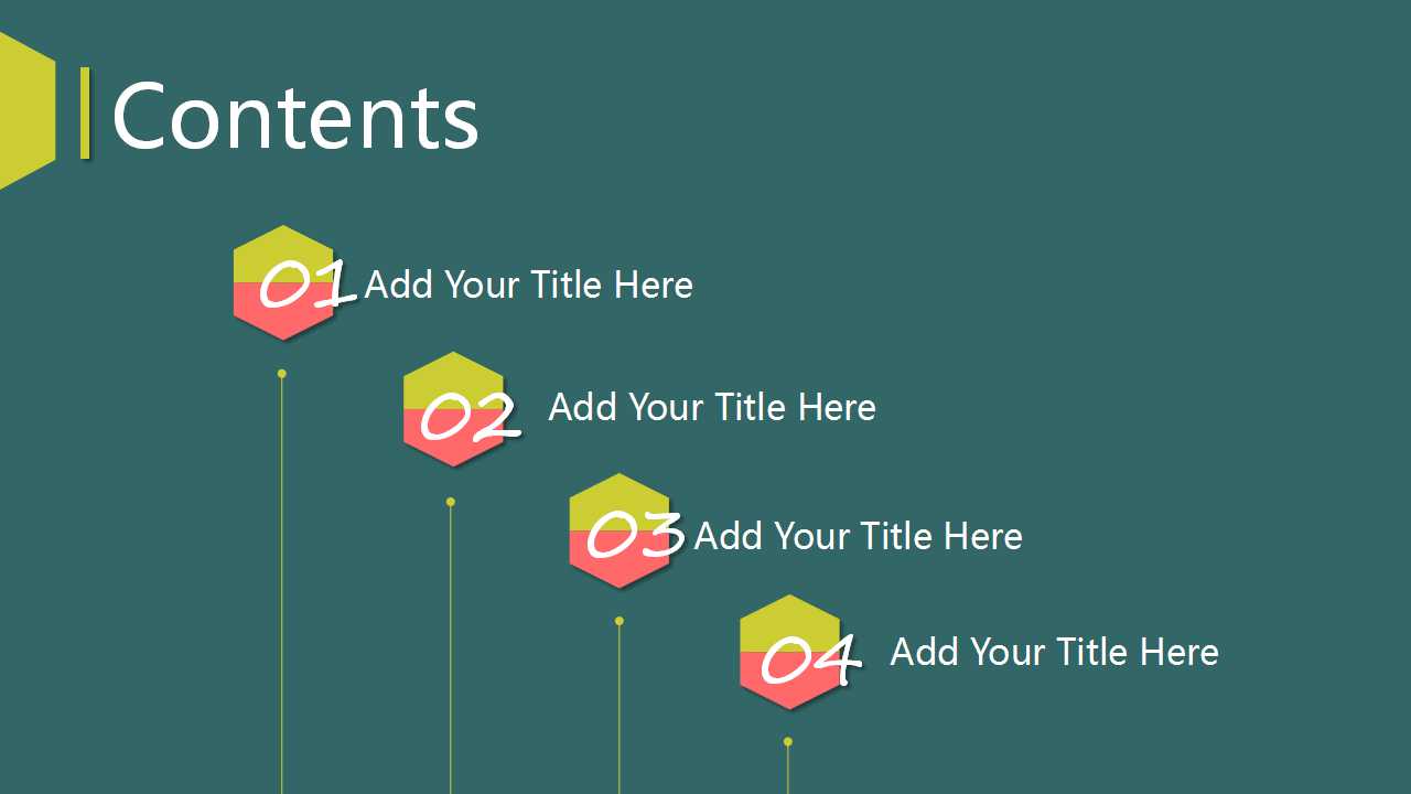 简洁线条扁平化商务通用PPT模板