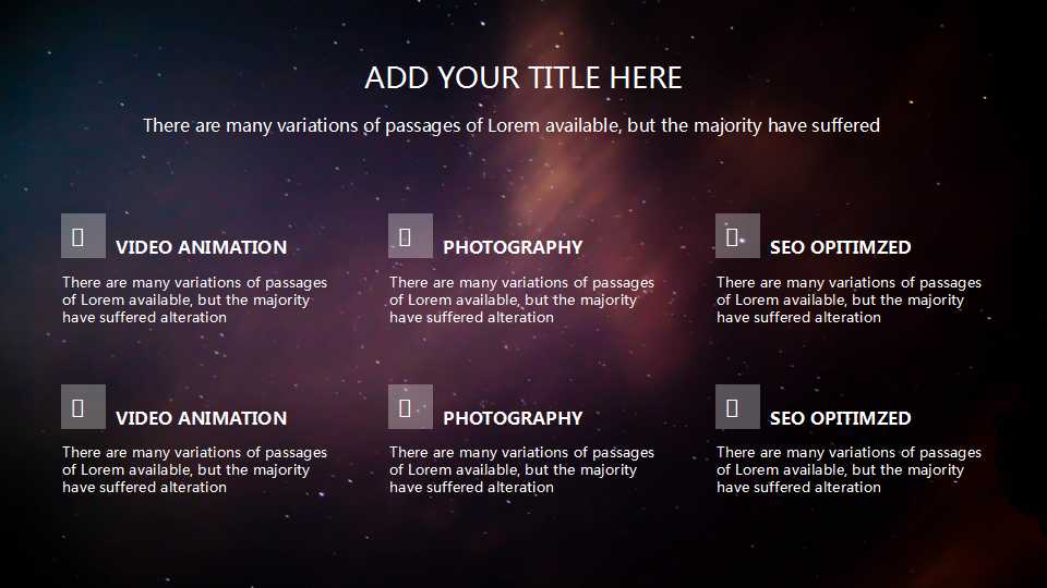 炫酷星空紫色梦幻ios风格精品商务PPT模板