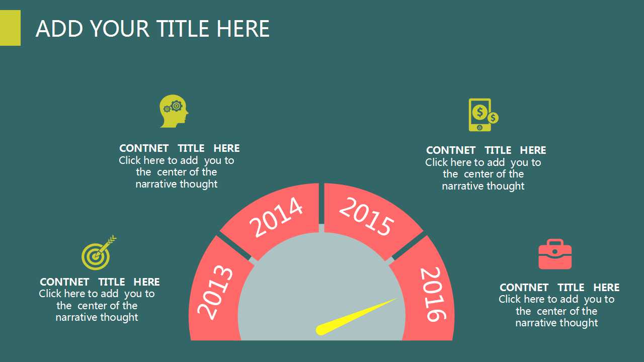 简洁线条扁平化商务通用PPT模板