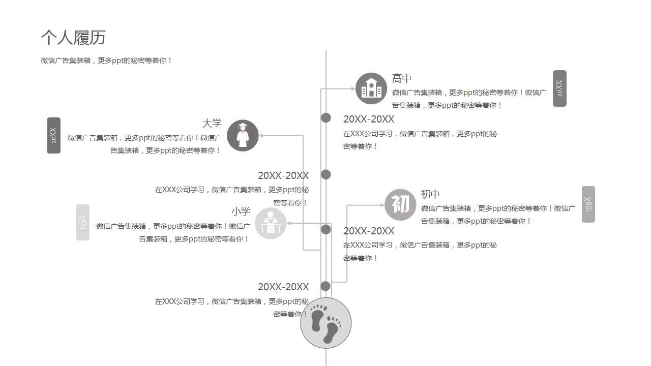 沙漠封面时尚创意个人简历PPT模板