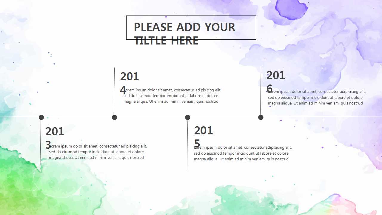 手绘花鸟水彩企业活动策划商业PPT模板