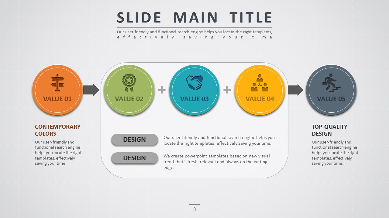 创意卡通公路主题设计PPT模板