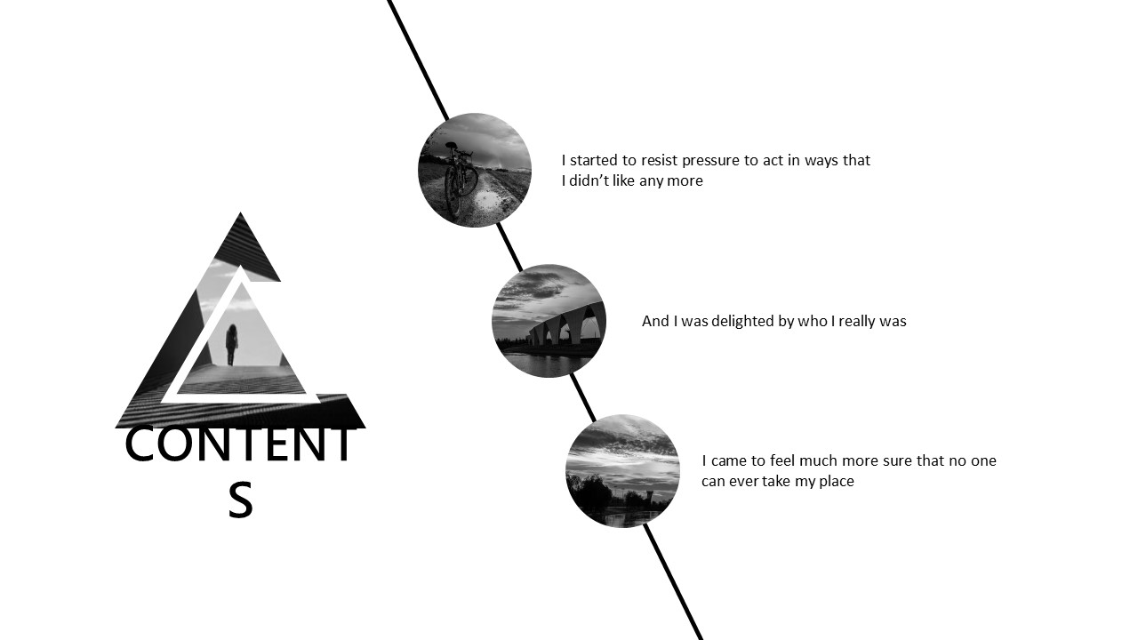 时尚杂志风黑白简约国外PPT模板