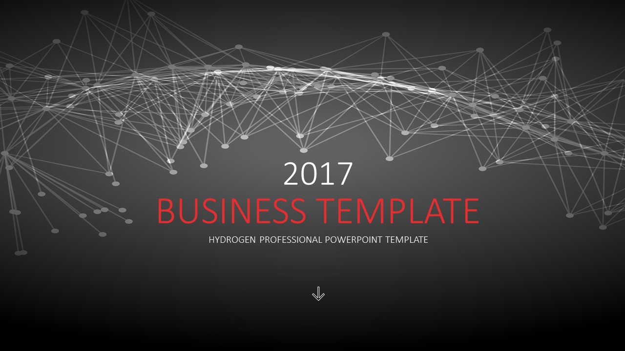 黑红点线大气科技风工作汇报PPT模板