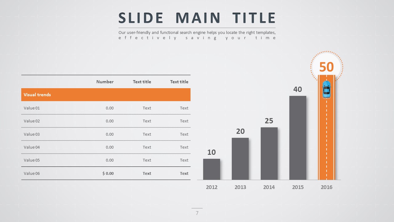 创意卡通公路主题设计PPT模板