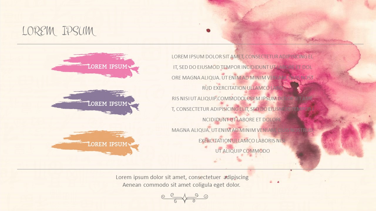 唯美梦幻水彩艺术精品PPT模板