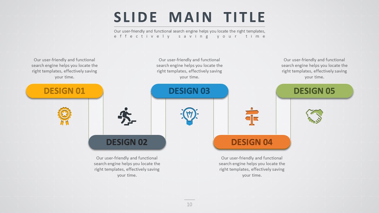 创意卡通公路主题设计PPT模板