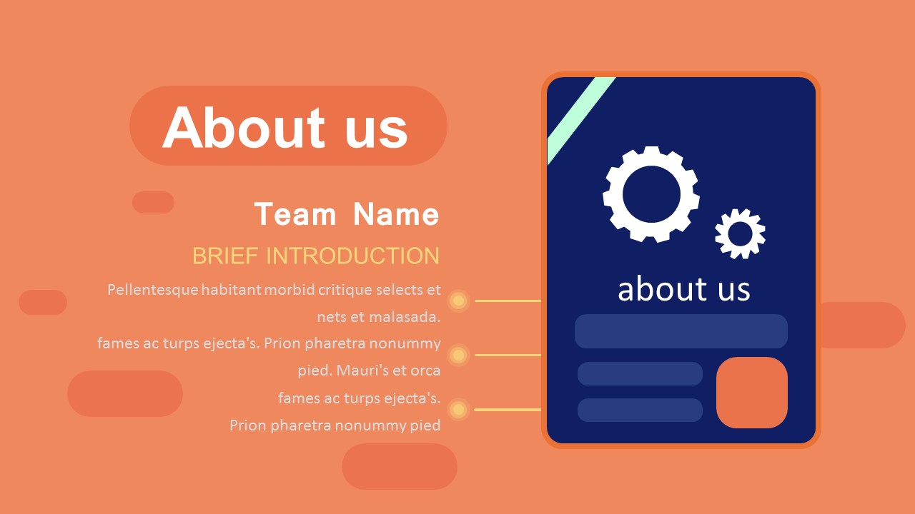 橙色卡通可爱PPT模板