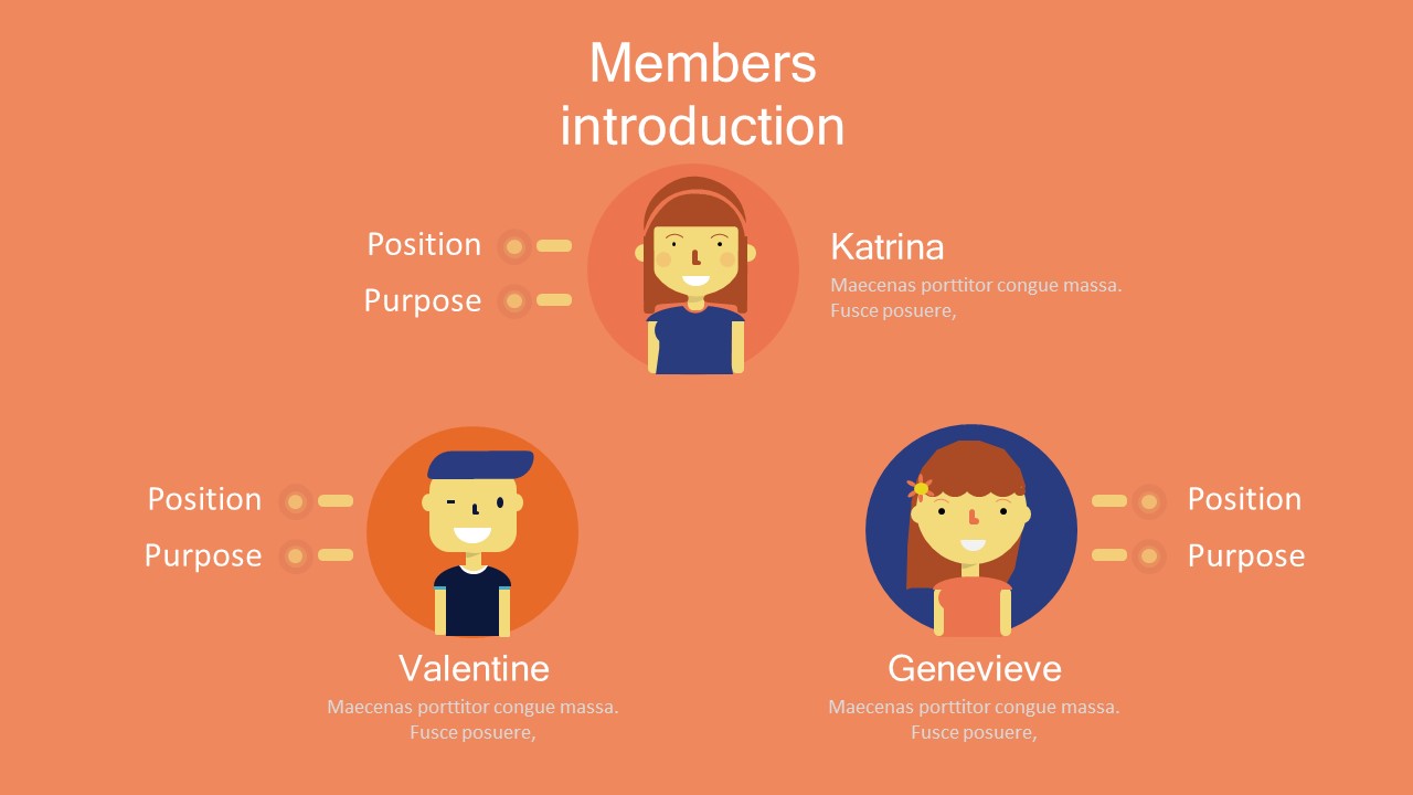 橙色卡通可爱PPT模板