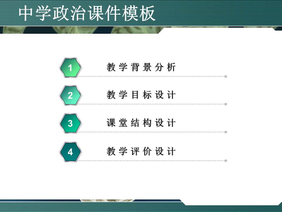 政治教学课件ppt模板