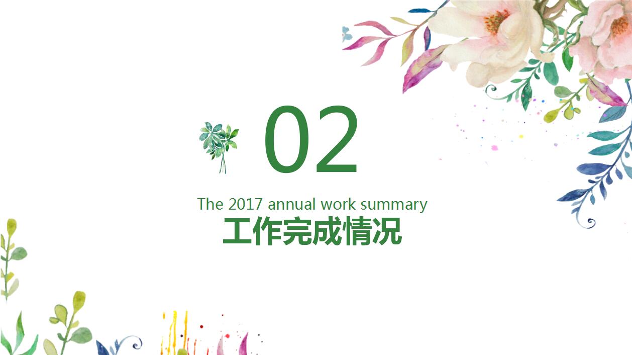 粉色花朵小清新PPT模板