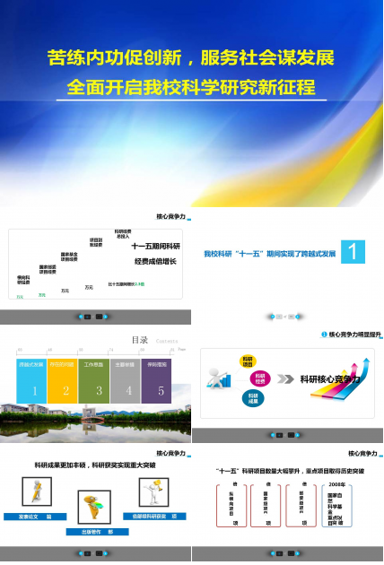 科技项目工作汇报ppt模板