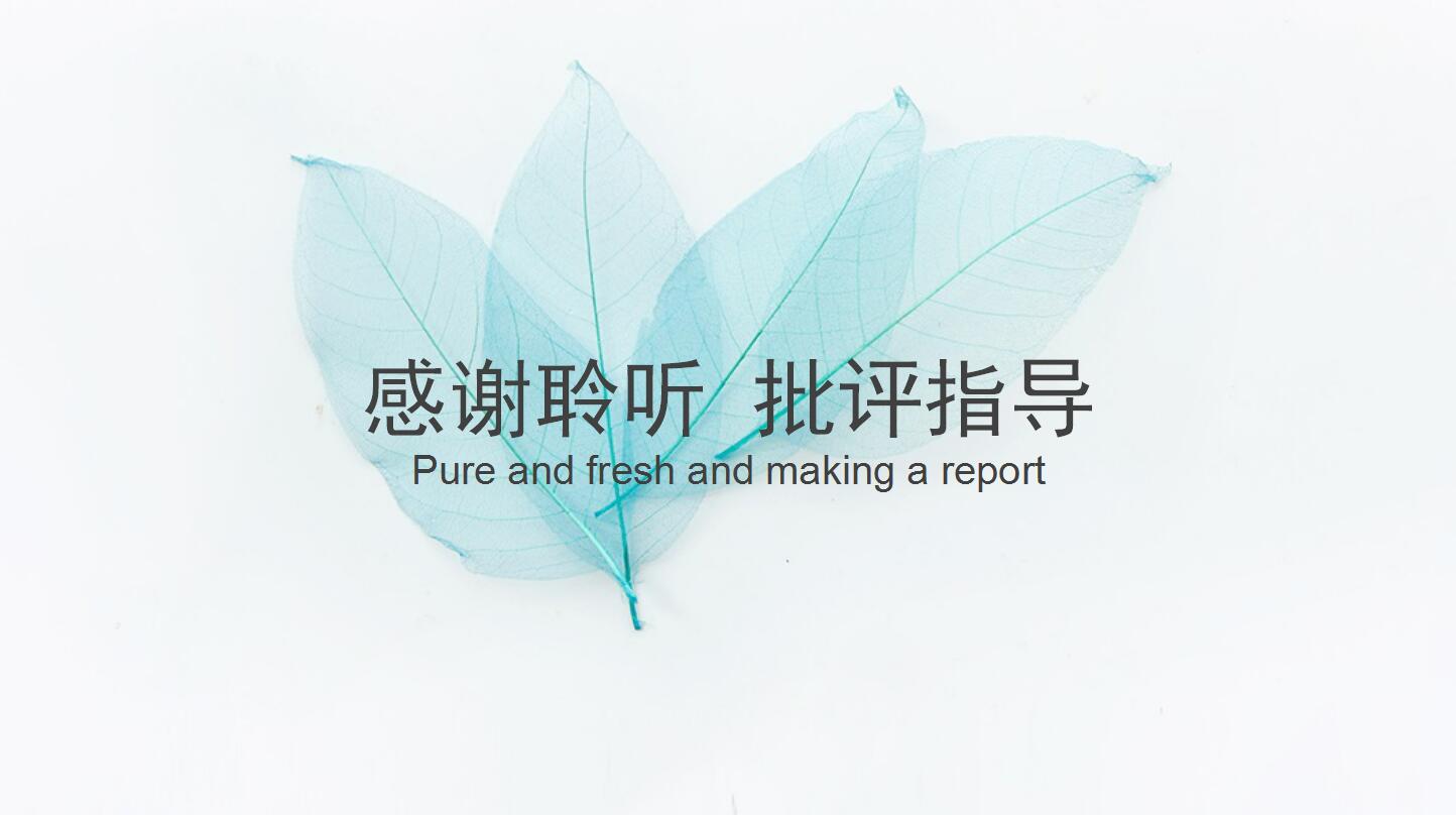 清新竞聘报告ppt模板