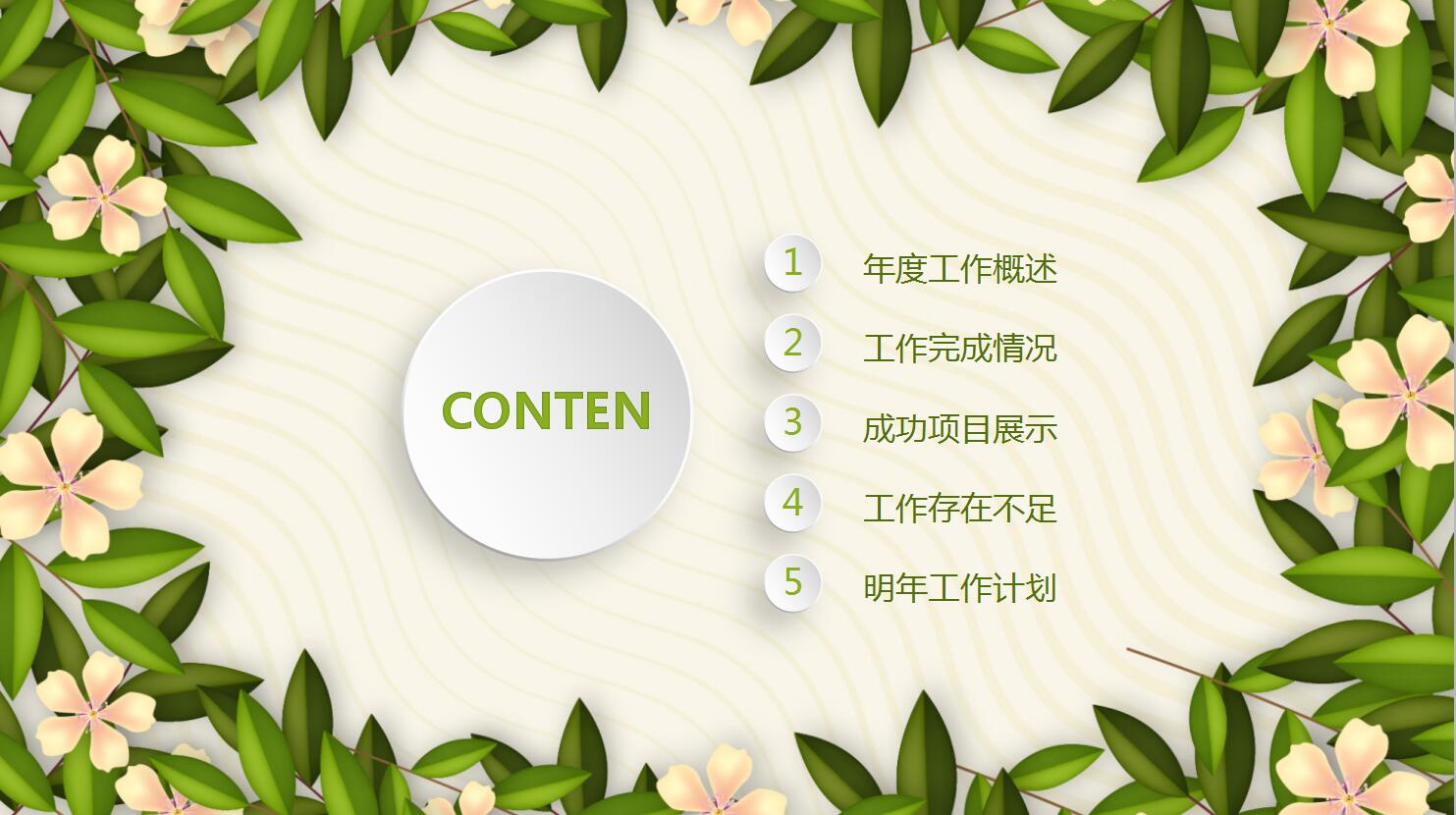 绿色时尚商务ppt模板