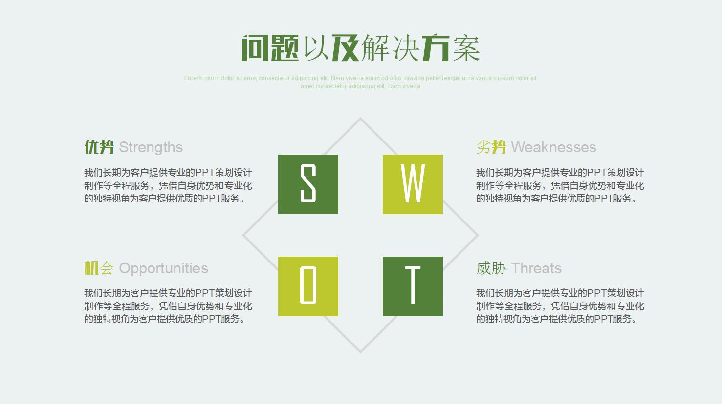 夏日清新ppt模板