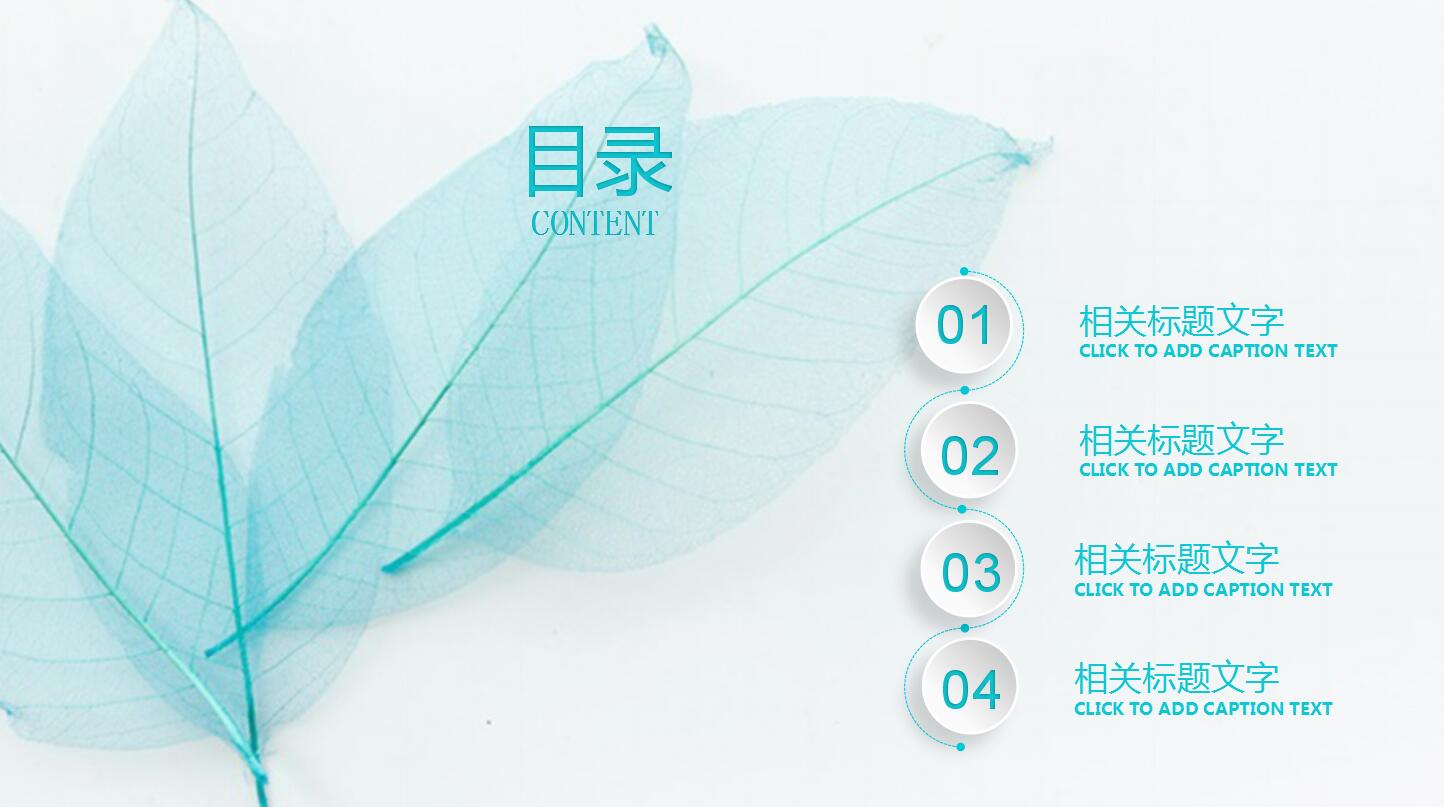 清新竞聘报告ppt模板