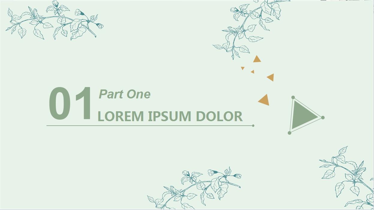 2018淡雅简约小清新工作汇报PPT模板