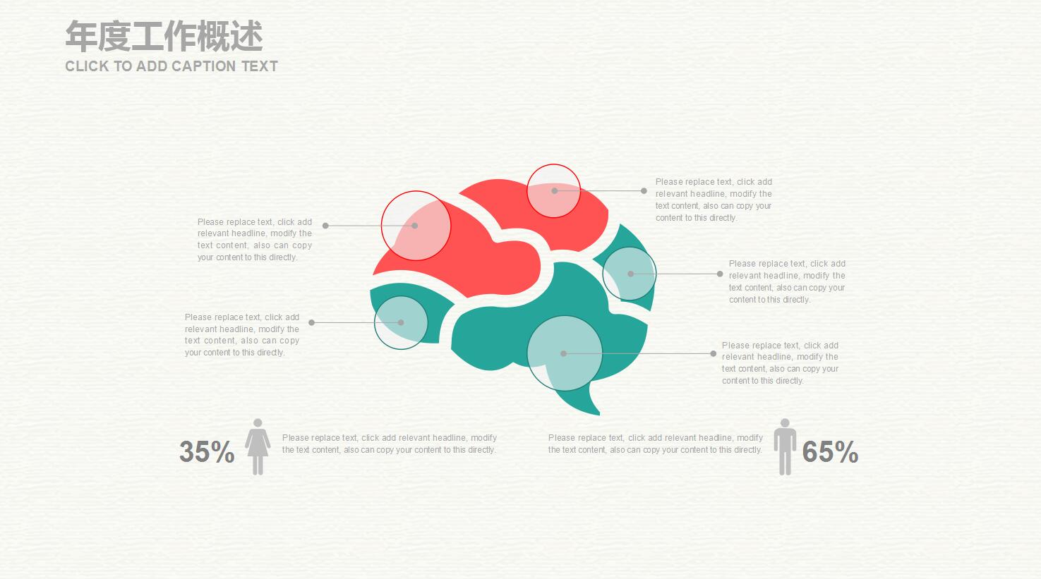 花环小清新工作汇报ppt模板