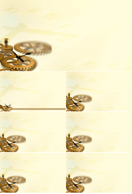 时间齿轮背景机械PPT模板