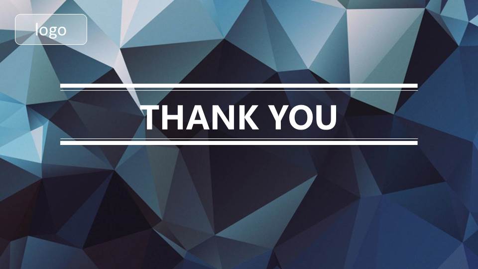 炫酷的低平面多边形PPT模板