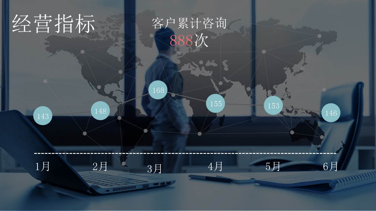 蓝灰色背景金融PPT模板