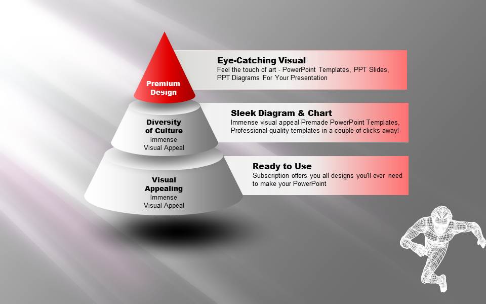 灰色曲线背景的抽象科技PPT模板