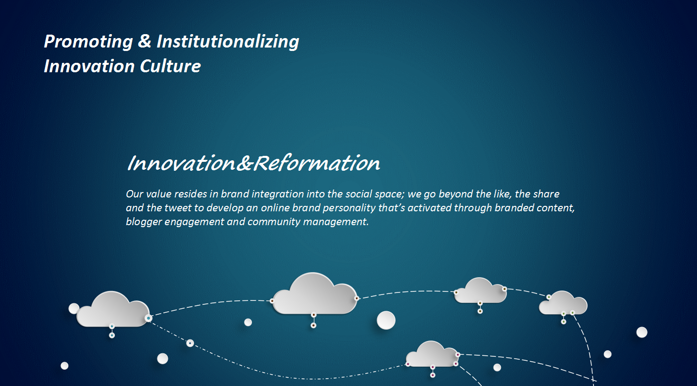 深蓝色时尚简约动态ppt模板