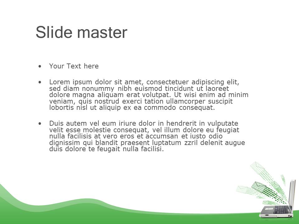 电脑Email背景的科技PPT模板